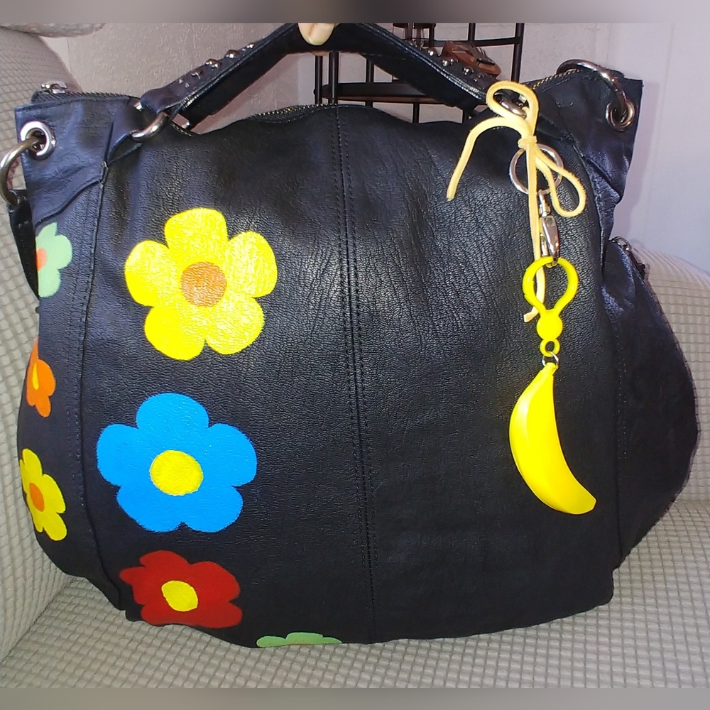 Banana Republic Large Tote, Satchel, Shoulder Bag, Black Lamb Leather.